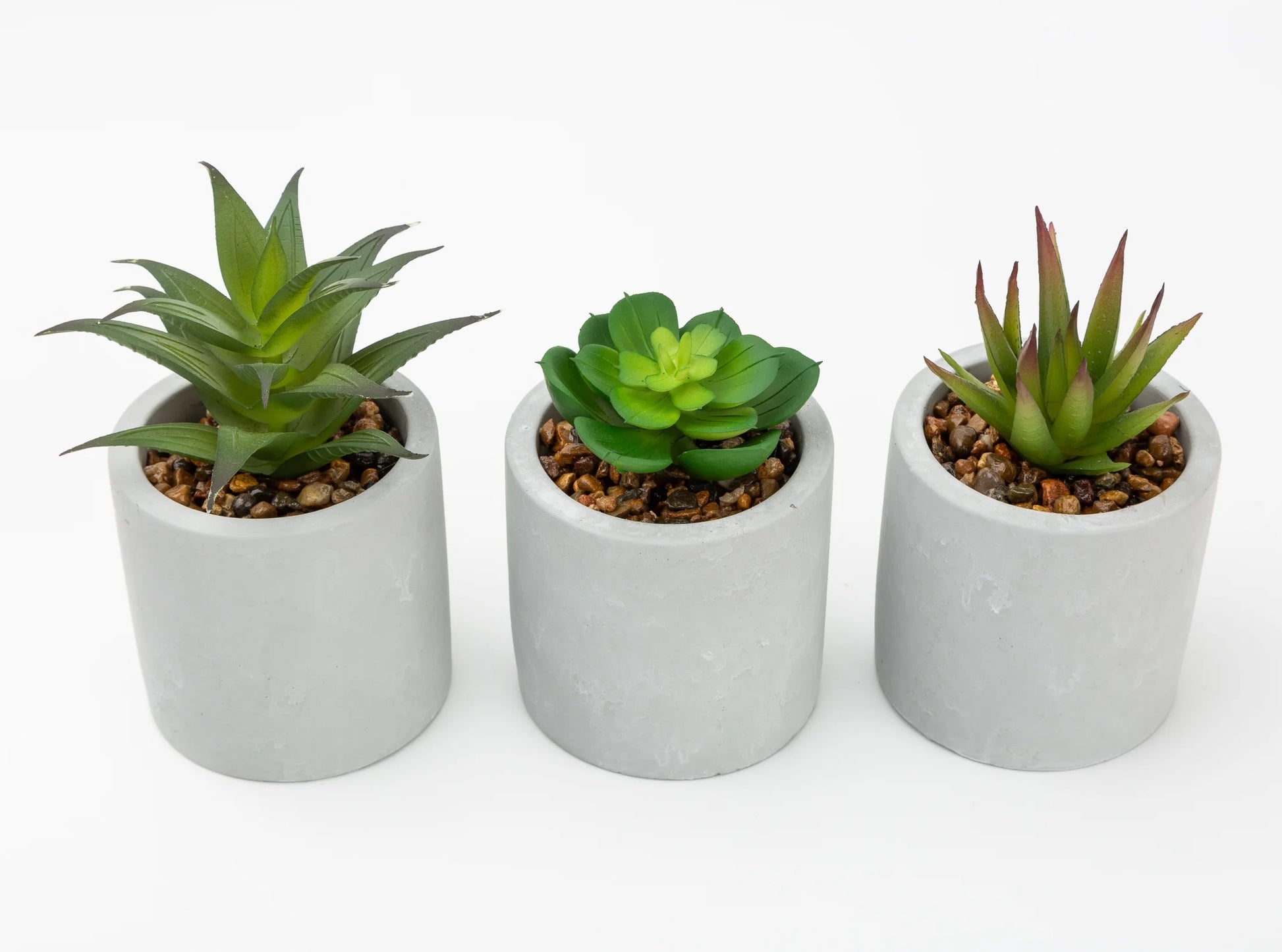 Mainstays 3-Piece Succulent Set in Gray Cement Planters