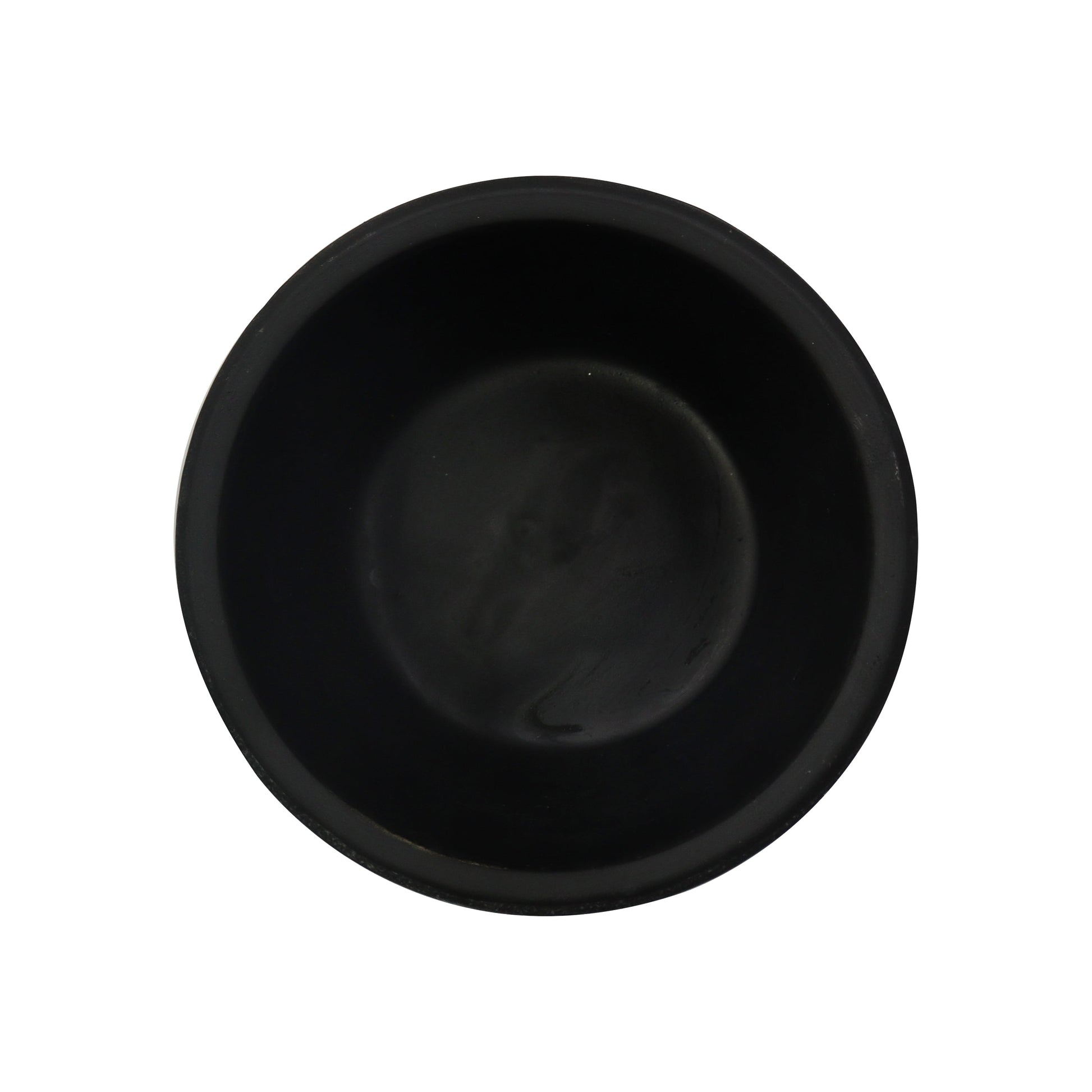 4.5" Textured Matte Ceramic Pot, Black, 1 - Piece