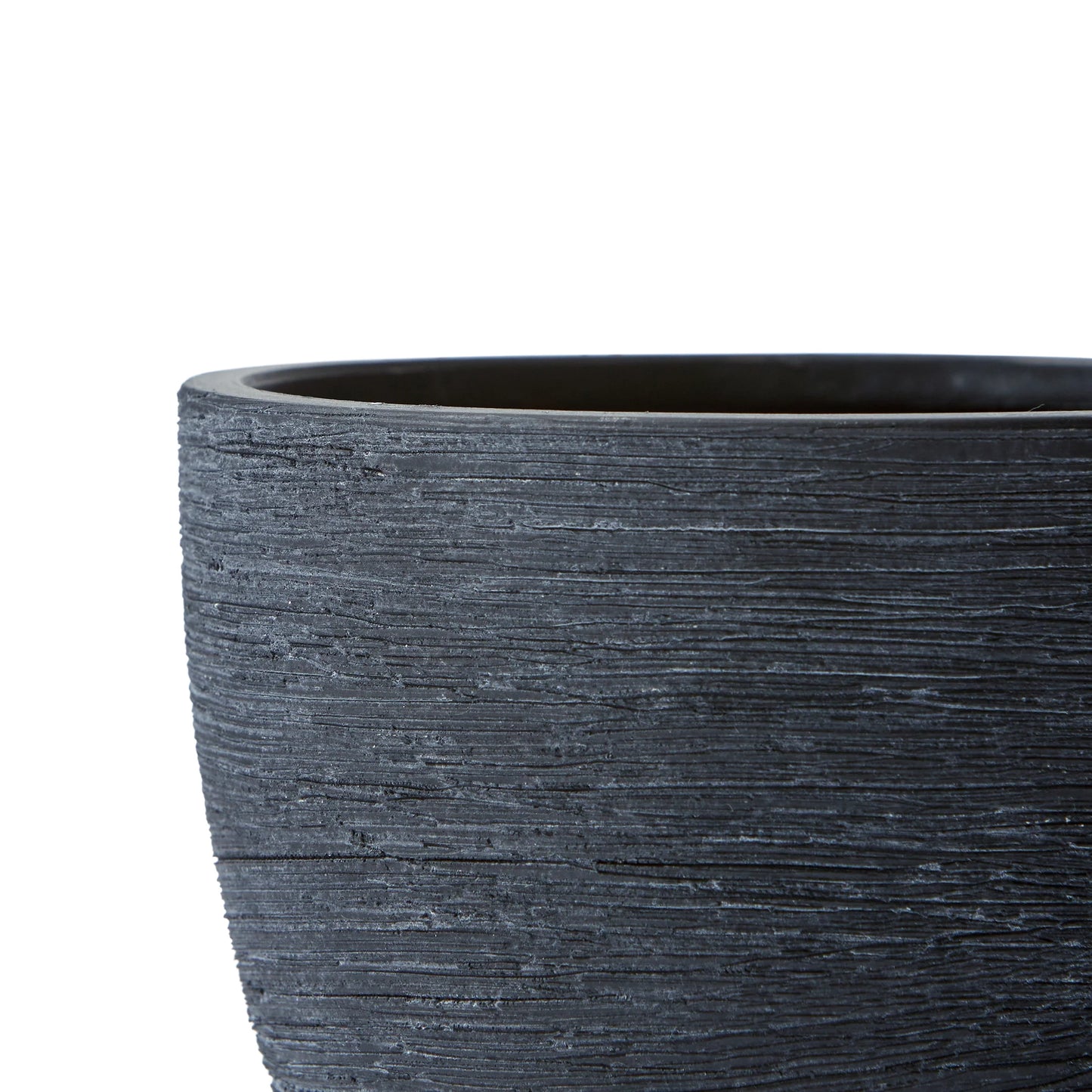 4.5" Textured Matte Ceramic Pot, Black, 1 - Piece